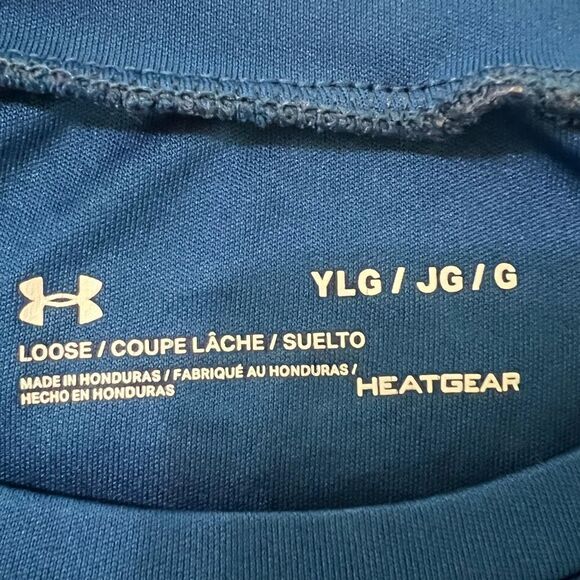 Under Armour Dri Fit Big Boys Youth Large Ling Long Sleeve Blue - Picture 3 of 5